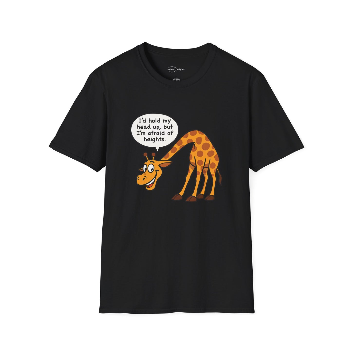 Giraffe Afraid of Heights T-shirt