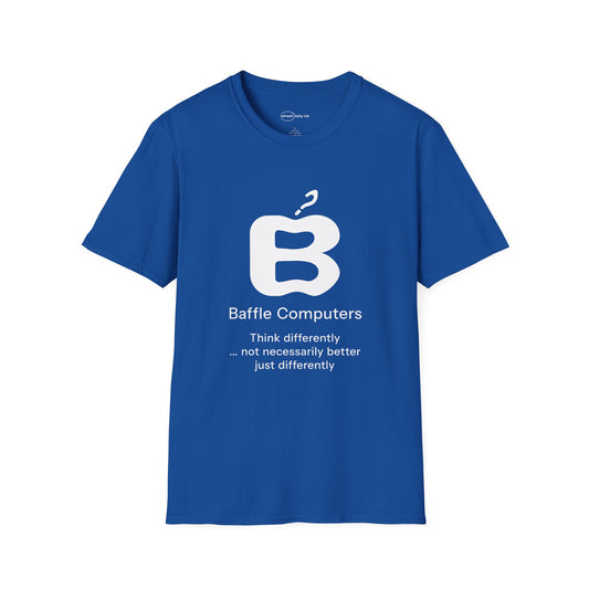 Baffle Computers T-shirt with Slogan