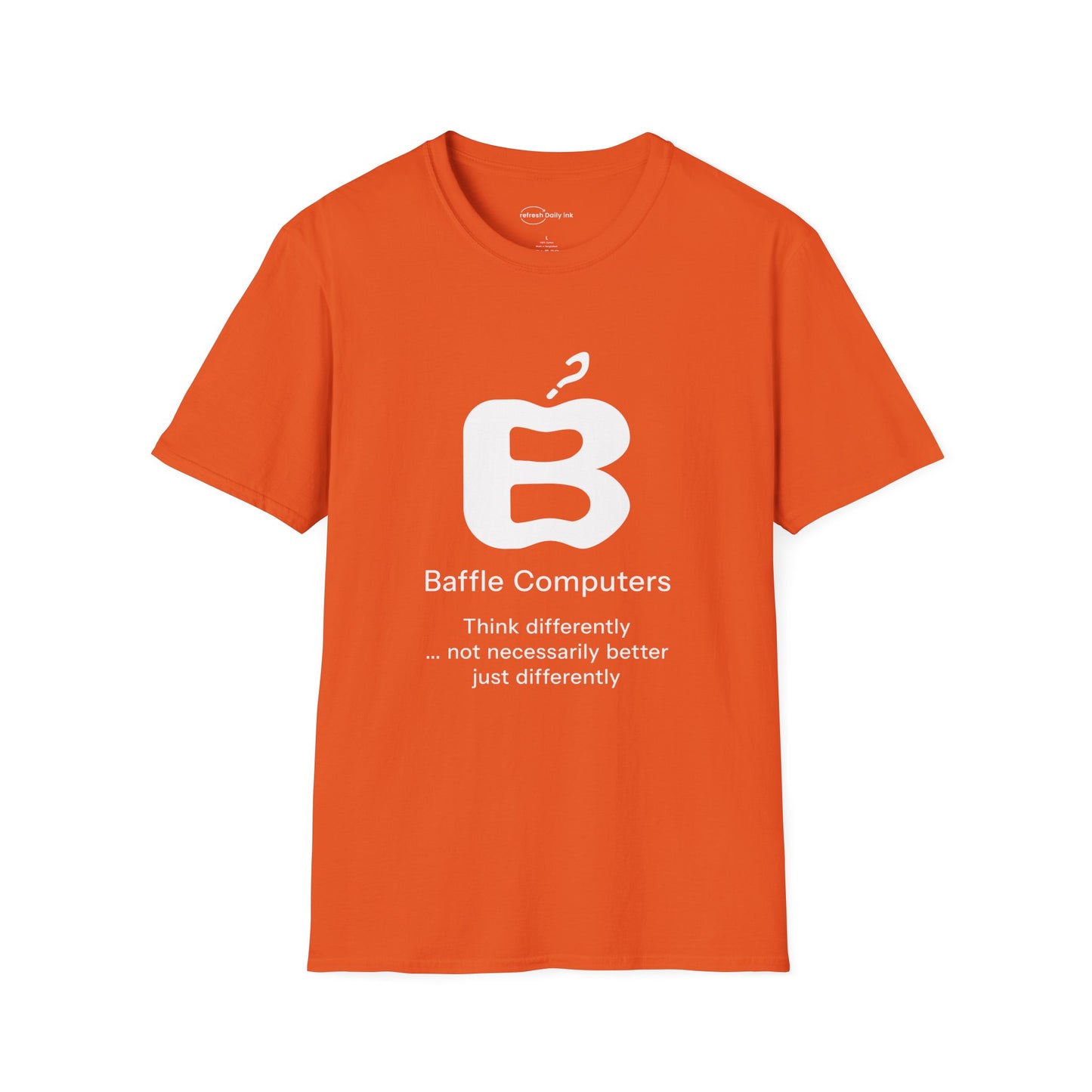 Baffle Computers T-shirt with Slogan