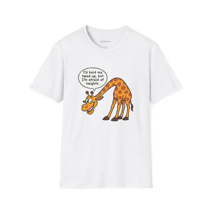 Giraffe Afraid of Heights T-shirt