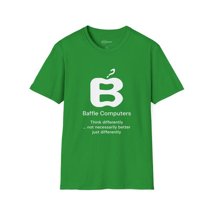 Baffle Computers T-shirt with Slogan