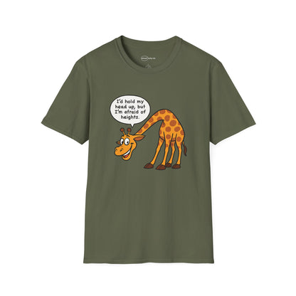 Giraffe Afraid of Heights T-shirt