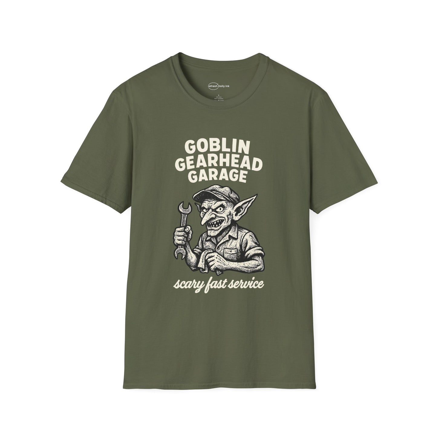 Goblin Gearhead Garage T-shirt