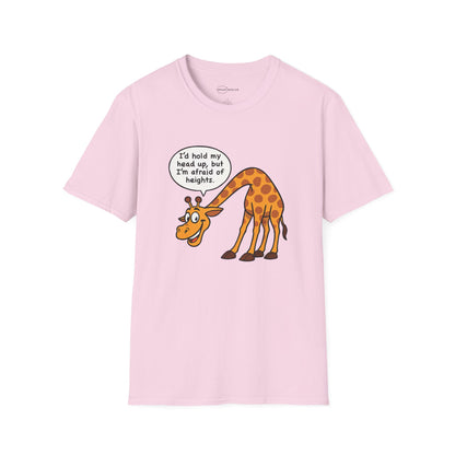 Giraffe Afraid of Heights T-shirt
