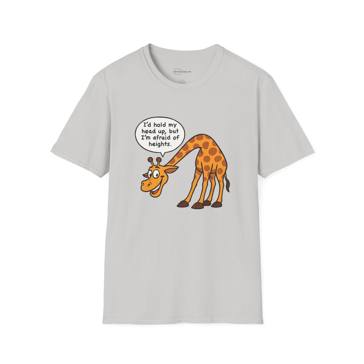 Giraffe Afraid of Heights T-shirt