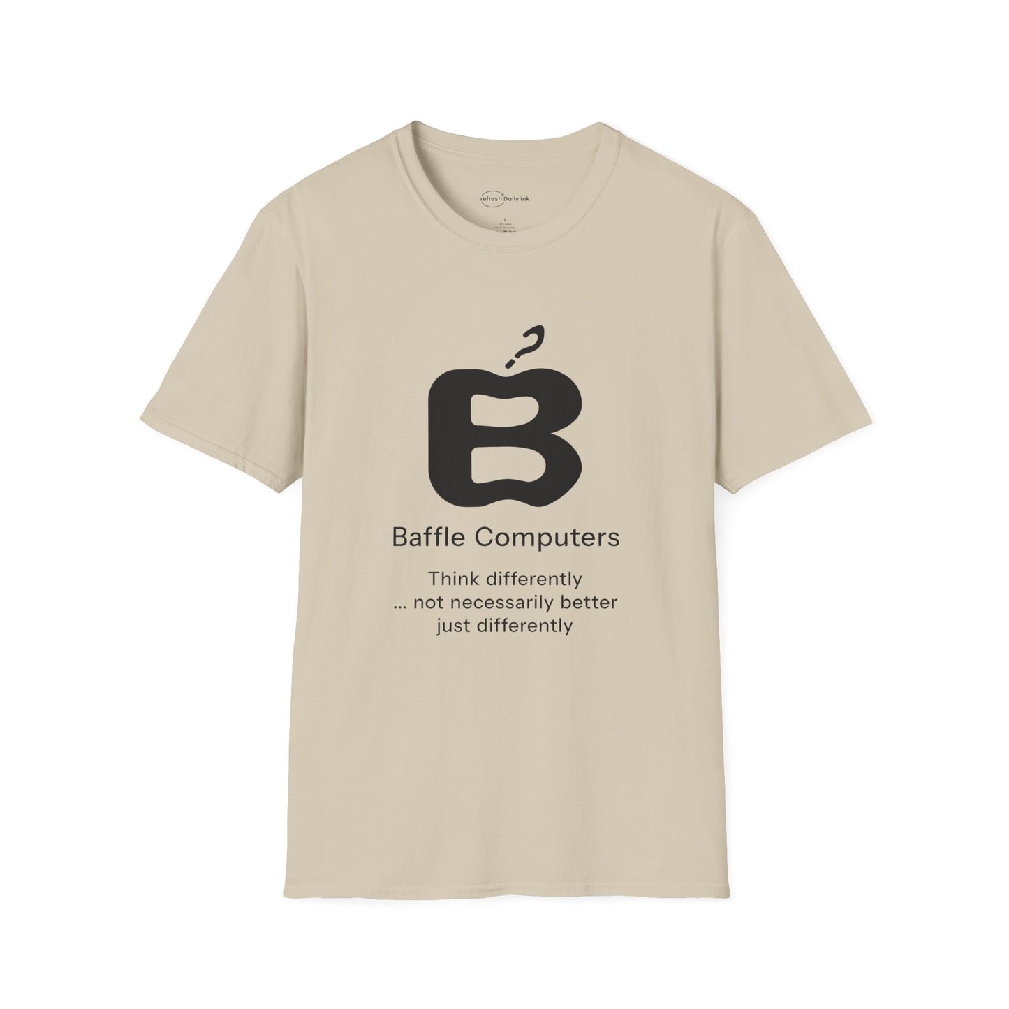 Baffle Computers T-shirt with Slogan