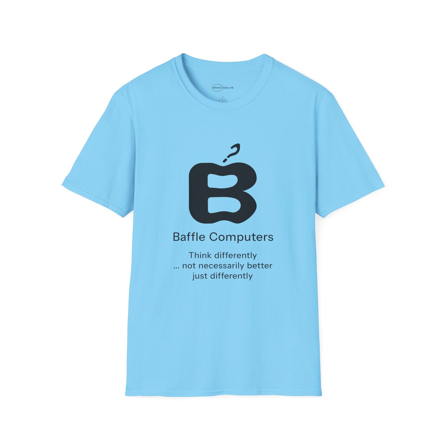Baffle Computers T-shirt with Slogan