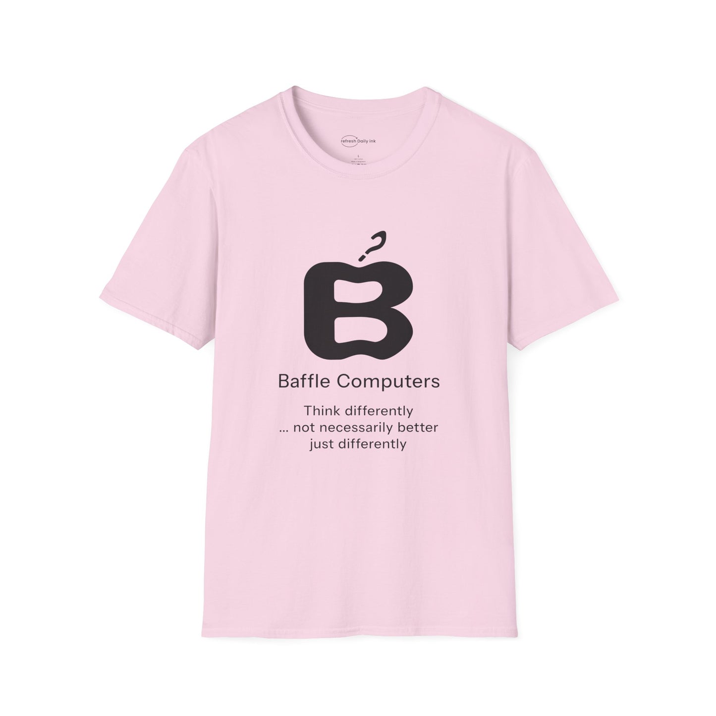 Baffle Computers T-shirt with Slogan