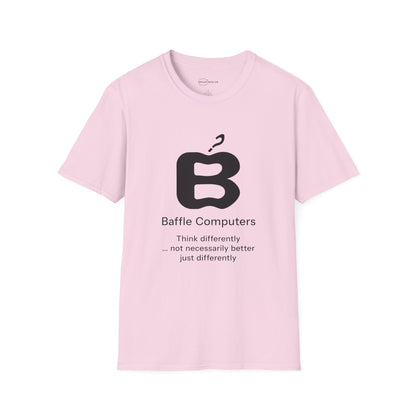 Baffle Computers T-shirt with Slogan
