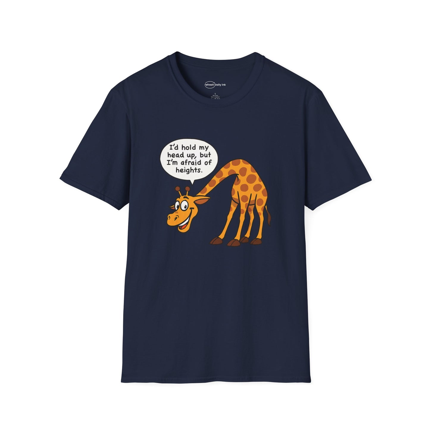 Giraffe Afraid of Heights T-shirt