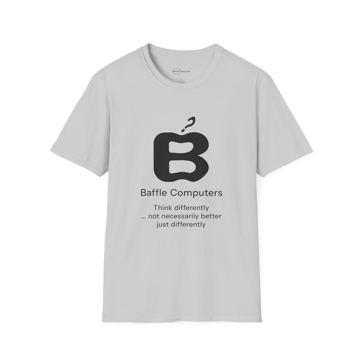 Baffle Computers T-shirt with Slogan