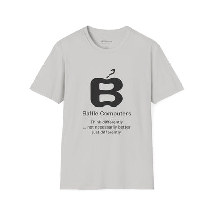 Baffle Computers T-shirt with Slogan