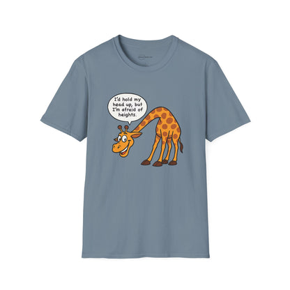 Giraffe Afraid of Heights T-shirt
