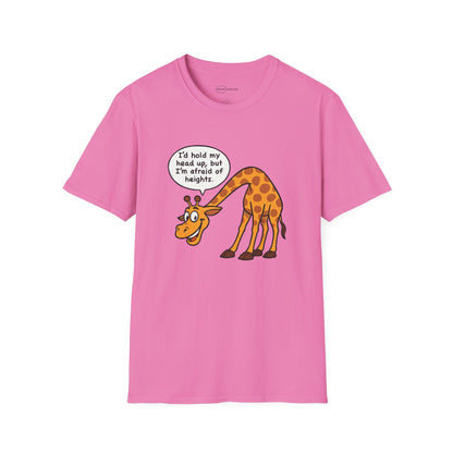 Giraffe Afraid of Heights T-shirt