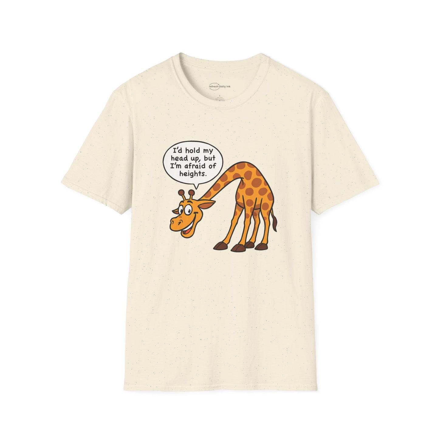 Giraffe Afraid of Heights T-shirt
