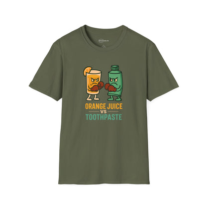 Orange Juice vs Toothpaste T-shirt