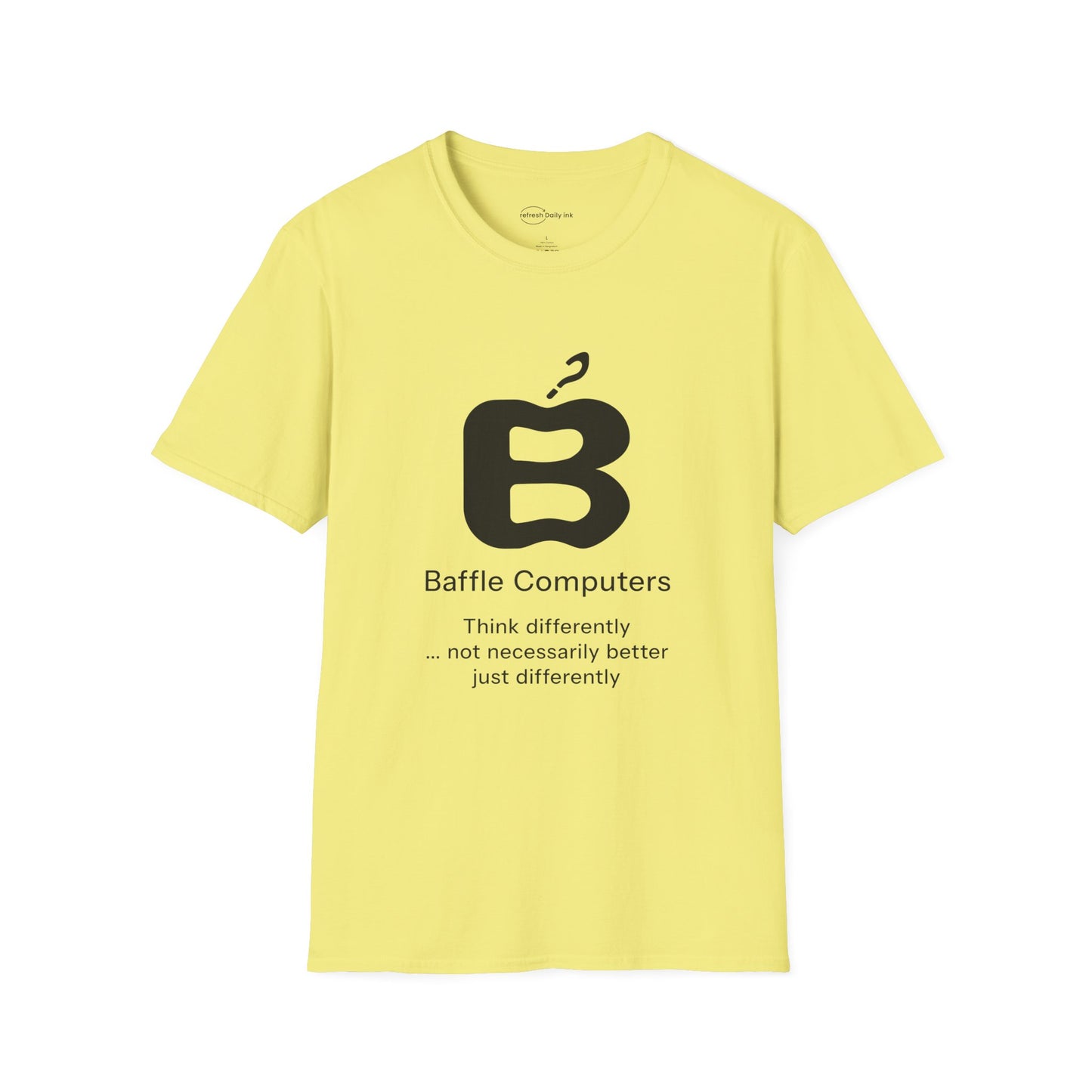 Baffle Computers T-shirt with Slogan