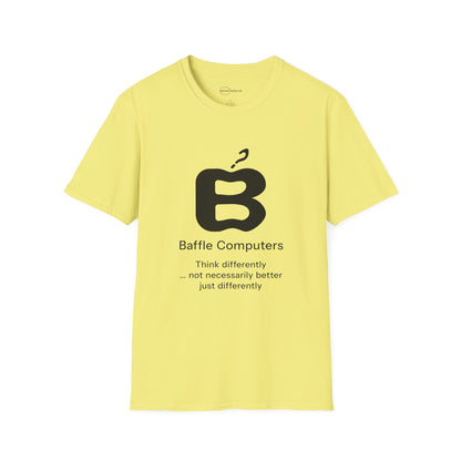 Baffle Computers T-shirt with Slogan