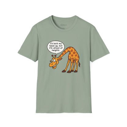 Giraffe Afraid of Heights T-shirt